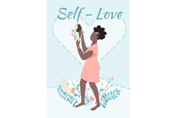 Download Self Love Poster Flat Vector Template - Flat Collection
