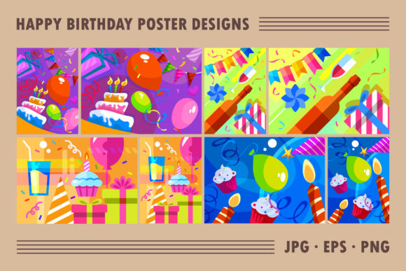 Download Happy Birthday Poster Designs. Vol 2. - Poster designs Collection