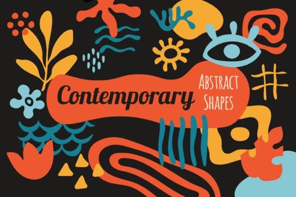 Download 33 Contemporary Abstract Organic Shapes - Contemporary abstract Collection
