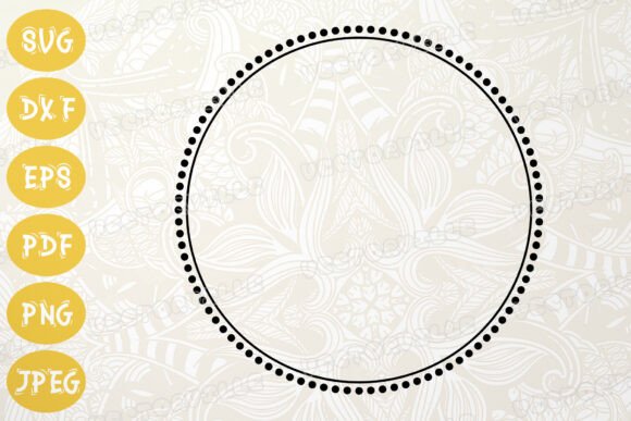 Download Elegant Dotted Circle Frame SVG Monogram - Dot Collection