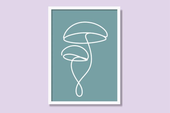 Download Mushroom Linear Printable Poster Design - Print Collection