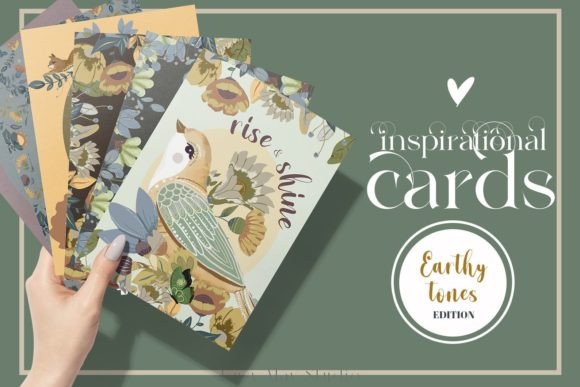 Download Folk Art Inspirational Cards Birds JPEG - Card Collection