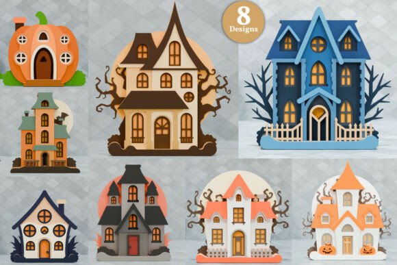 Download Halloween House SVG Laser Craft BUNDLE - Craft bundle Collection