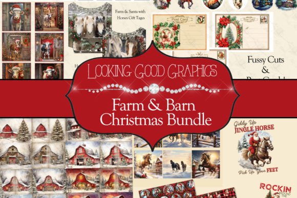 Download Christmas Farm &amp; Barn Craft Bundle - Craft bundle Collection