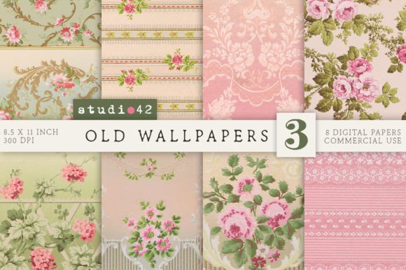 Download Antique Wallpaper Printables V3 - Print Collection