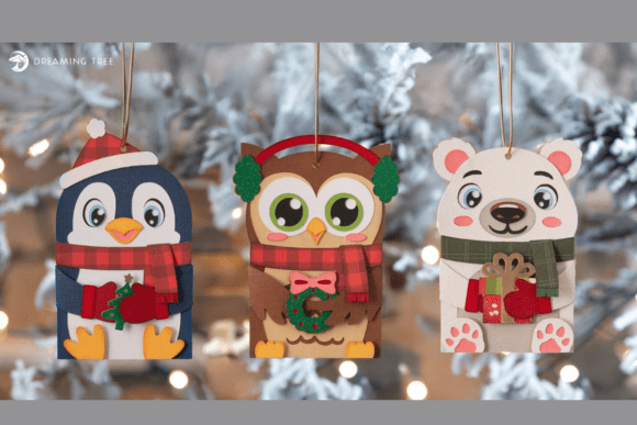 Download Polar Pals Gift Card Ornaments SVG Bundle - Card Collection