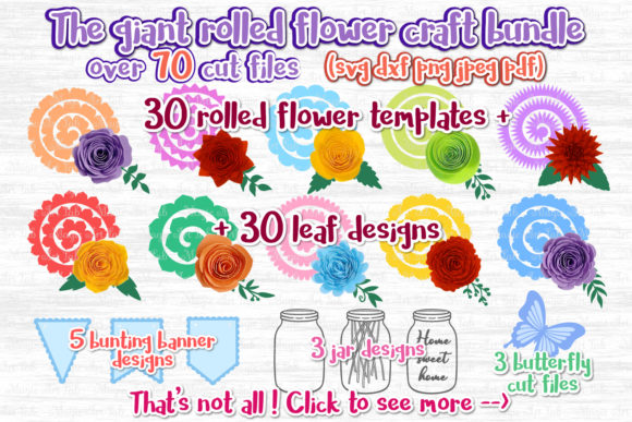 Download The Giant Rolled Flower Craft Bundle - Craft bundle Collection