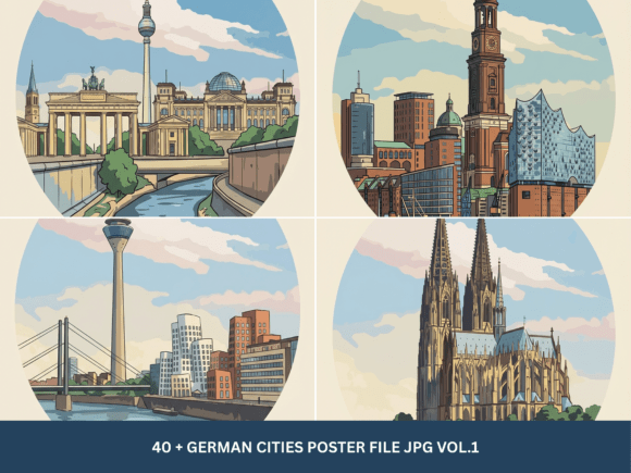 Download German City Map Poster Designs Vol.1 - Poster designs Collection