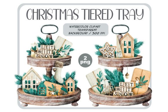 Download Scandinavian Christmas Tiered Tray Png - Premium Bundle