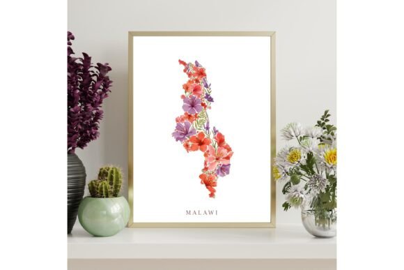 Download Malawi Map Printable Wall Art - Print Collection