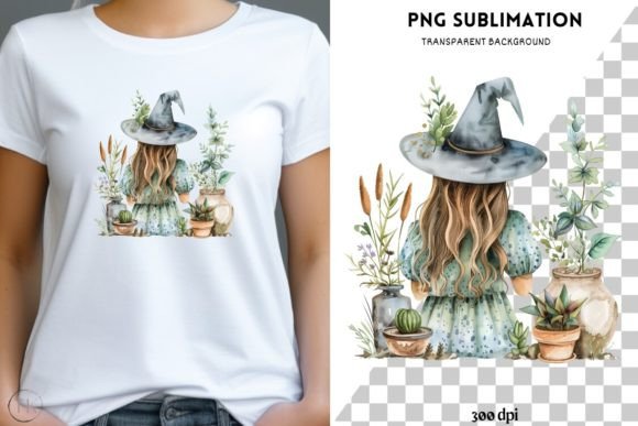 Download Gardening Witch PNG, Digital Prints - Print Collection