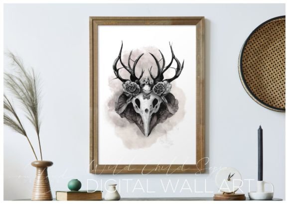 Download Sepia Skull / Boho / Printable Wall Art - Print Collection