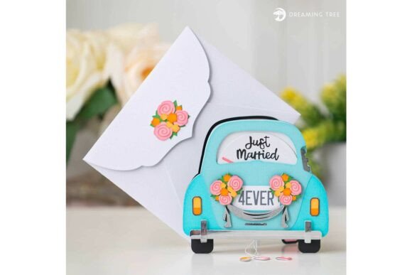 Download Just Married Reveal Card SVG - Card Collection