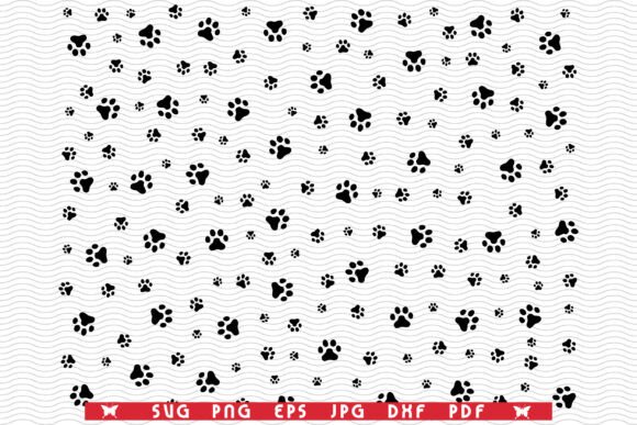 Download SVG Dog Footprints, Seamless Wallpaper - Print Collection
