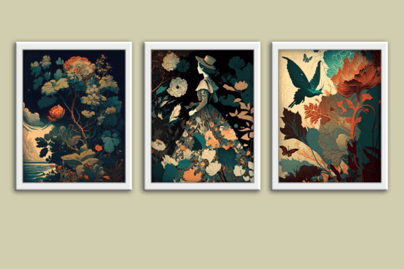 Download Vintage Floral Wallpaper Wall Art Prints - Print Collection