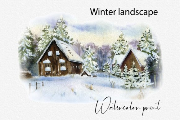 Download Winter Landscape Print. Printable Poster - Print Collection