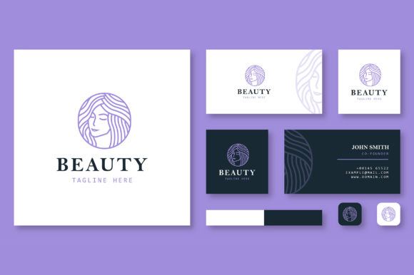 Download Beauty Logo with Business Card Tempalte - Card Collection