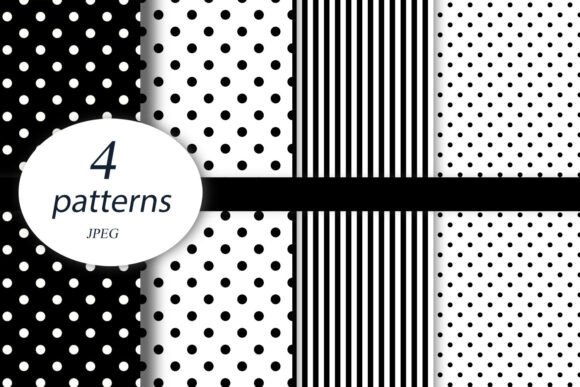 Download Black / White Polka Dot,stripes Patterns - Dot Collection
