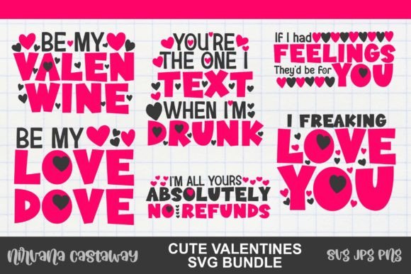 Download Cute Valentines SVG PNG Craft Bundle - Craft bundle Collection