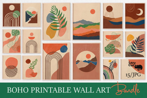 Download BOHO PRINTABLE WALL ART BUNDLE - Print Collection