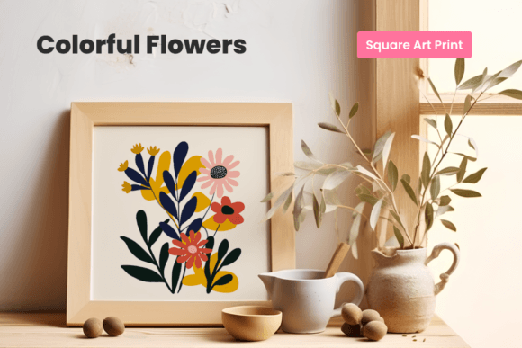Download Colorful Flowers Art | Modern Art Print - Print Collection