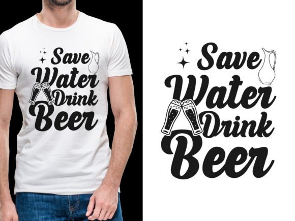 Download Save Water Drink Beer Flat Design - Premium Resources