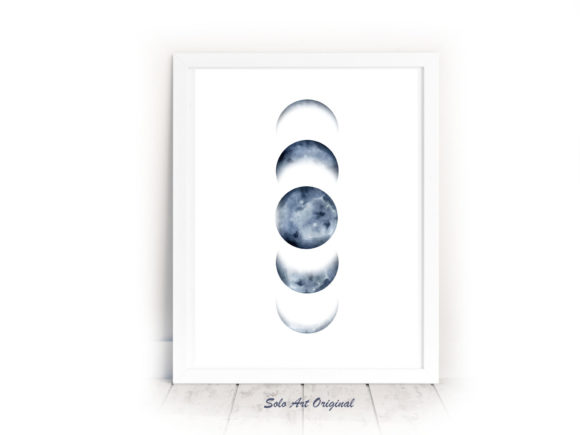 Download Moon Phases Space Print Printable Poster - Print Collection