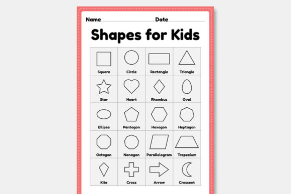 Download Printable Shapes for Preschool Kids - Print Collection