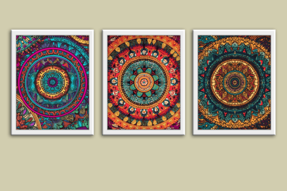 Download Boho Mandala Colorful Wall Art Prints - Print Collection